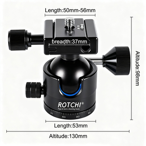 OEM CNC 알루미늄 360 도 볼 헤드 슈팅 안장 휴식 클램프 사냥 슈팅 스틱 모노 포드 삼각대 - Product Image 4