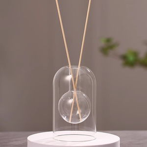 Florero de cristal verde, decoración de doble capa, floreros decorativos modernos <span class=keywords><strong>altos</strong></span> de burbujas sopladas - Product Image 5