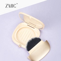 Boîtier vide carré pour poudre compacte, étui à maquillage pour fard à paupières avec pinceau, boîtier en plastique pour poudre libre, palette de luxe pour sourcils et correcteur