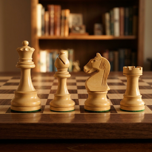 Jeu d'échecs en bois Staunton avec pièces de jeu de table, emballage en boîte en carton pour jeux de société - Product Image 2