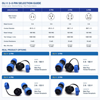 Connecteur circulaire étanche IP67 SP11 Micro 3A 125V, prise d'aviation filetée plaquée or pour capteur de précision