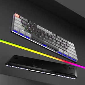 Customized 61 Keys <b>USB</b> Type-C Wired Ultra Slim Thin Low Profile Keycaps Gaming Mechanical <b>Keyboard</b> Red Blue Brown Switch LED Ult - Product Image 5