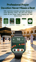 Jam Tangan Pintar H17 Pro Profesional untuk Muslim yang Beriman, dengan Fitur Tasbih Digital, Penghitung Quran, Timer, dan Fitur Haji