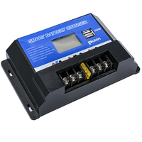 10a 20a 30a Lithium fer lifepo4 chargeur de batterie régulateurs stabilisateurs 12V 24V Auto double USB PWM contrôleur de Charge solaire