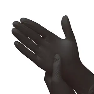 Bluesail Lab Dental Exam Pet Care Touch Screen Protective Hand Gloves Disposable Powder Free Black Nitrile Gloves For Medical