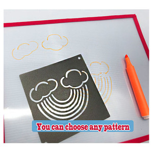 <span class=keywords><strong>Pochoir</strong></span> de lettres en plastique écologique, personnalisé, nouveau Design, bricolage, peinture artistique, modèles de dessin, pour enfants, pièces - Product Image 4
