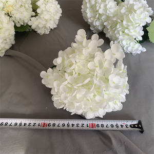 YOPIN-153批发人造丝花白色单绣球花 - Product Image 2