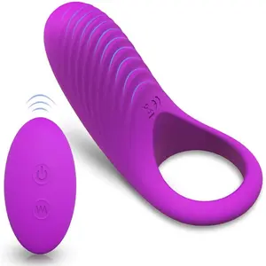 Controle remoto 9-Speed Penis Ring Vibrador Impermeável Recarregável Poderoso Vibração Cock Ring Sex Toy para Masculino