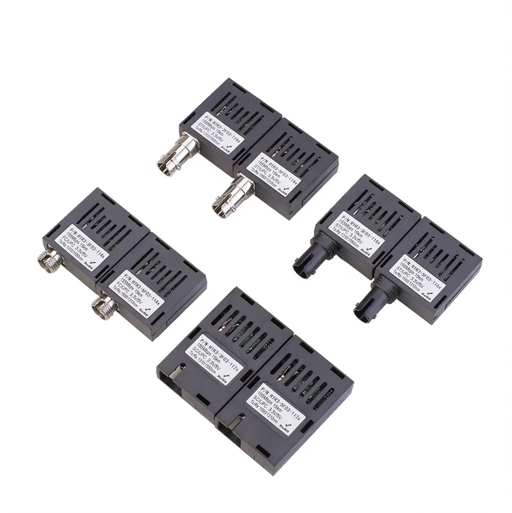 OEM 1,25G 40km BiDi 1x9 módulo Industrial 1550nm-Tx/1310nm-Rx 3,3 V/5V Simplex SC/FC/ST 100BASE-BX 1G 1 transceptor de fibra óptica