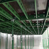 Système d'échafaudage de coffrage en acier/aluminium vert pour la construction de dalles de béton, de toits et de sous-sols, design moderne