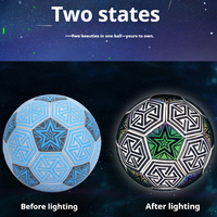 Ballon de football lumineux LED taille 5, ballon de football lumineux pour entraînement nocturne, activé par l'impact, étanche, cadeau pour enfants et adultes