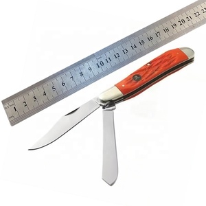 Couteau pliant manuel de poche PH-2735 Classic EDC, double lame Spey de 3,3 pouces en acier inoxydable, imitation manche en os dentelé - Product Image 2