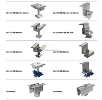 Composants de montage solaire : Rail en aluminium, accessoires PV, pince intermédiaire pour panneau solaire, pince d'extrémité, pince de liaison de rail, pince de fixation, surface anodisée