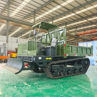 Transporteur sur chenilles en caoutchouc de 10 tonnes pour le transport d'huile de palme, benne basculante diesel 10T pour plantations de palmiers en Malaisie et en Indonésie