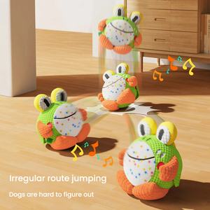 Köpek Oyuncak Elektrikli Zıplayan Top Evcil Hayvan Kendi Kendine Eğlence Sıkıntıyı Giderir Ses Çıkaran Yavru Diş Çıkarma Çiğneme Dirençli - Product Image 5