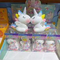 Werbeartikel Einhorn-Baustein-Squishy: Lustiges, weiches Stressabbau-Spielzeug mit Quietschfunktion – Großhandel und Anpassung für Angstlinderung