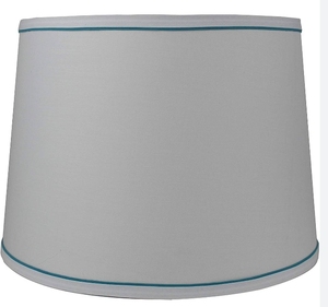 Abat-jour personnalisé en tissu de lin couleur blanc cassé pour lampe de table, de sol ou murale - Product Image 5