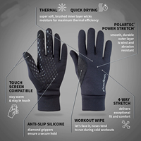 Gants intérieurs tactiles chauds pour le printemps et l'automne, personnalisés pour motards, ski, vélo, moto, sports quotidiens en extérieur, en polyester