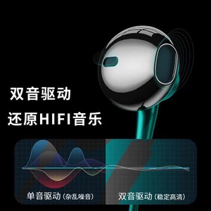 Auriculares internos metálicos con cable tipo C, controlador dinámico con micrófono para Apple, Huawei, Android, sonido de graves de 3,5 mm - Product Image 1