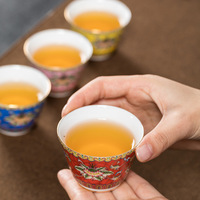 Céramique kung fu tasse petit bambou-chapeau type Tasse maître blanc unique tasse à thé thé bol service à thé tasse en céramique