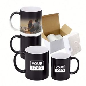 Tazas Mágicas Personalizadas con Logotipo que Cambian de Color, Tazas para Sublimación de 11 oz, Tazas Blancas Impresas, Tazas Mágicas de Cerámica Negra para Leche - Product Image 4