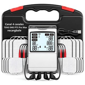 48-modus MH-1087 Vierkanaals <span class=keywords><strong>TENS</strong></span> Fysiotherapie-instrument Timingcontrole Acupuntmassage Nekspierstimulator USB Oplaadbaar - Product Image 1