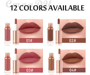 Lip Gloss Tubes 12 Pintalabios Matte Velvet Lip Gloss Lip Plumper Beautiful Colors - Product Image 2