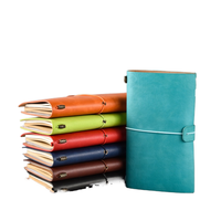 Diario con Banda Elástica de PU Personalizado, Diario para Estudiantes y Cuaderno de Oficina, Cuaderno Retro A6