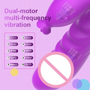 En Stock 10 Vibrations Frisky Lapin Vibrateur Gode Vibre G Spot Rétractable Chauffage Femelle Masturbateur Masseur pour Couple - Product Image 2