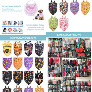 Collaborau – <span class=keywords><strong>bandana</strong></span> lavable pour chiot 18 couleurs, écharpe à imprimé d'halloween pour <span class=keywords><strong>chien</strong></span> et chat de haute qualité, bavoirs d'halloween pour animaux de compagnie - Product Image 3