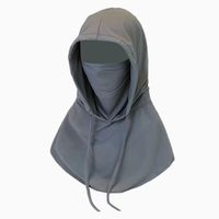 Masque de protection solaire d'été pour homme, cache-cou respirant en soie glacée, chapeau et voile trois-en-un, couvre-chef carré solide pour le cyclisme