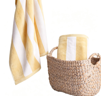 Wholesale Ultra-fine Fiber Striped Beach Towels Heat Transfer Beach Towels Quick-drying Swimming Towels Sand-free