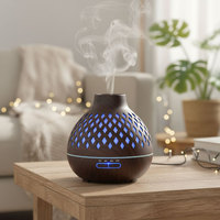 Difusor Ultrasónico con Cambio de Color, Difusor de Aroma con Alimentación CC, Humidificador de Gran Capacidad, Función de Temporizador, Silencioso, para Oficina o Escritorio