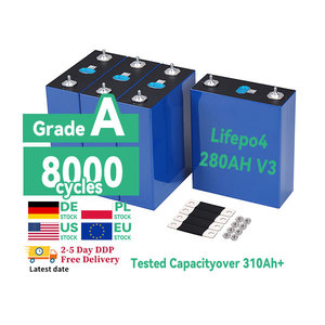 แบตเตอรี่เซลล์ปริซึม EU Huaxu 3.2v 280AH เกรด A ของใหม่ (IR และแรงดันไฟฟ้าตรงกัน) แถมฟรีบัสบาร์และน็อต - Product Image 1