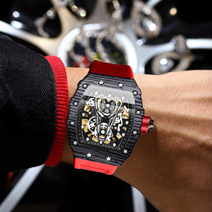 Jam Tangan Mekanik Sport Mewah Richard Hollow Tourbillon Otomatis Penuh 42mm Dial Grosir untuk Pria Montre Homme - Product Image 2