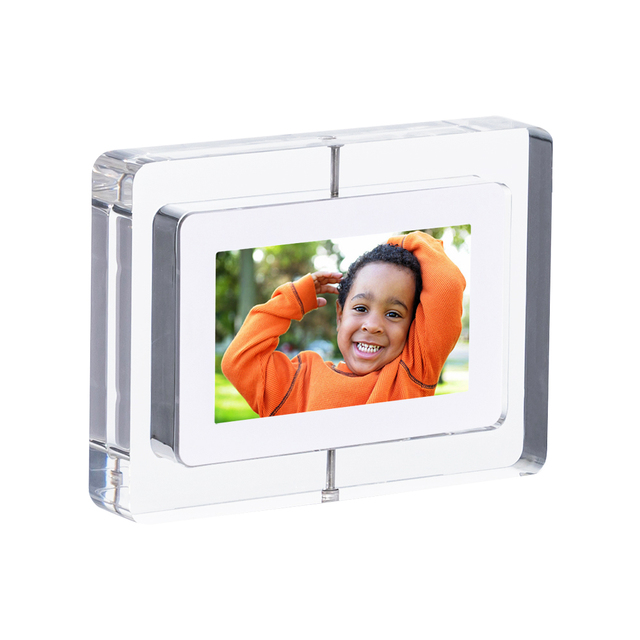 7.0 HD IPS Digital Photo Frame WiFi 4GB Storage Auto-Rotate Feature Acrylic Plays Videos Shares Photos via Albumlink App