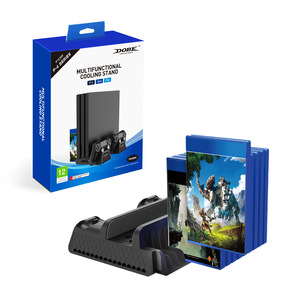 Cho PS4/Slim/Pro Đa-Chức Năng Làm Mát Cơ Sở Cho PlayStation 4 Giao Diện Điều Khiển Trò Chơi Điều Khiển <span class=keywords><strong>Dual</strong></span>-Chỗ Ngồi Sạc Với LED Hiển Thị Ánh Sáng - Product Image 6