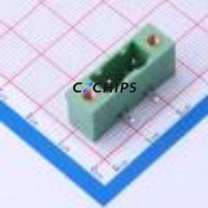 DB2ERM-7.62-2P-GN Plug-in Terminal Block Through hole,P=7.62mm Connector Board-to-Board / Socket Closed Screw Fixing 1x2P 7.62mm - Product Image 1