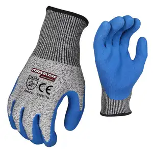 Maxipact En388 4543 Hppe Snijbestendige Rubberen Handschoenen Met Blauwe Latex Gecoat