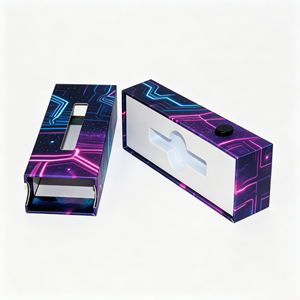 Custom Printed Eco Friendly Kraft Pull Out Drawer Paper Packaging <b>Box</b> Child Resistant Locking System For <b>Small</b> Household Items - Product Image 1