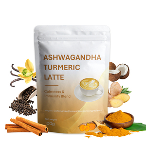 Mélange pour Latte Curcuma Ashwagandha de Marque Privée, Soutien à la Relaxation et au Sommeil Réparateur, Poudre de Lait Doré Superalimentaire, Latte au Curcuma - Product Image 1