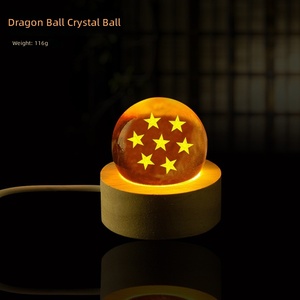 Veilleuse <span class=keywords><strong>Dragon</strong></span> <span class=keywords><strong>Ball</strong></span> en forme de boule de cristal, figurine Goku <span class=keywords><strong>Vegeta</strong></span>, décoration de bureau créative, motif étoile - Cadeau pratique pour anniversaire/Noël - Product Image 3