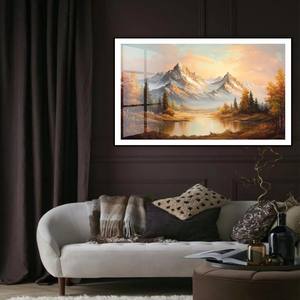 Impressions d'art <span class=keywords><strong>photo</strong></span> personnalisées sur toile, décoration murale, paysage de <span class=keywords><strong>montagne</strong></span> sur toile encadrée, peinture murale - Product Image 3