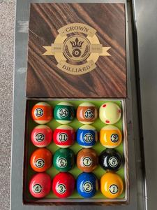 Juego Completo de Bolas de Billar Yalekang Negras de 8 Cristales de PVC, Bolas de Billar Americanas de 16 Colores, Estándar de Snooker, Tamaño Grande, en Caja - Product Image 5