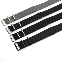 Bracelet de montre en tissu Perlon tressé Yunse 18 20 22 mm, boucle en acier inoxydable PVD noir, bracelets de montre en nylon pour différentes montres