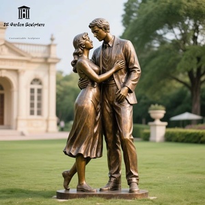 Estatua de Pareja de Bronce de Tamaño Real Personalizada para Exteriores, Plaza, Parque, Villa, Escultura de Amor Verdadero, Uso Religioso - Product Image 2