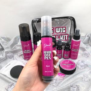 Marque privée Dentelle Colle Cire Bâton Réparation Des Cheveux Sérum Laisser Dans L'après-shampooing <span class=keywords><strong>Spray</strong></span> Perruque Installer Retouche <span class=keywords><strong>Racine</strong></span> Correcteur Cheveux Teinture Stylo - Product Image 1