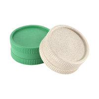 Nouvelle Arrivée Broyeur à Herbes en Plastique Dégradable 2 Pièces 55 mm, Grinder Biodégradable en Gros pour Tabac