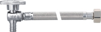 820003-02 Vanne droite à raccord rapide 1/2" x 1/2"FIP, Tuyau flexible métallique tressé en acier inoxydable 304, CUPC NSF pour alimentation de robinet