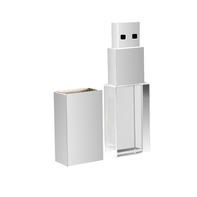 Crystal Usb Flash Drive Custom Logo Usb Stick With Box for Photography Gift 32gb 64gb Wedding Pen Drive